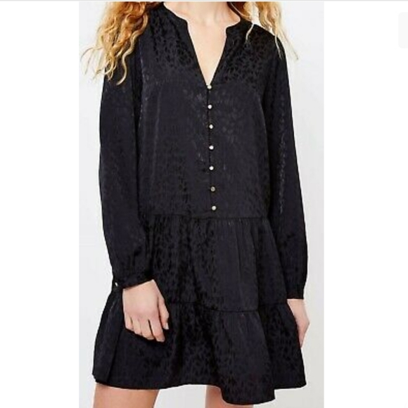 ❤  Loft Oversized Heart Ruffle Drop waist Dress - Picture 8 of 8